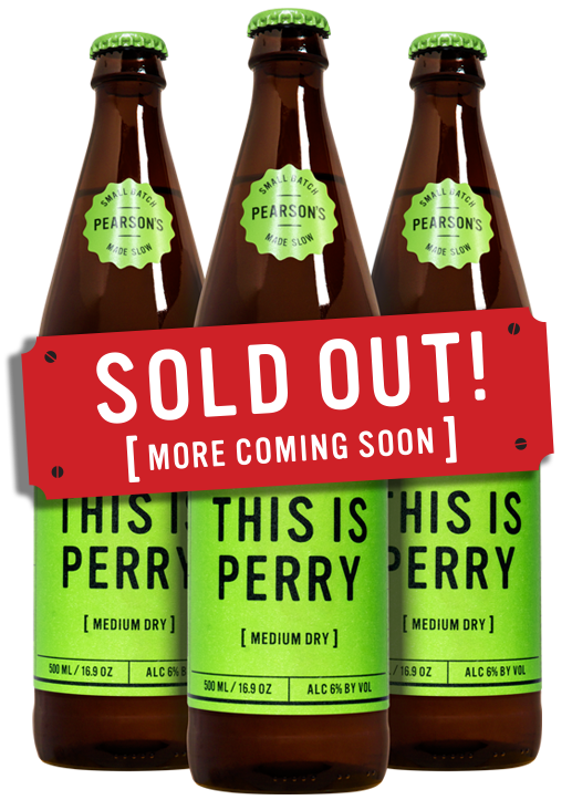 A Case of Perry Cider Pearsons Cider.