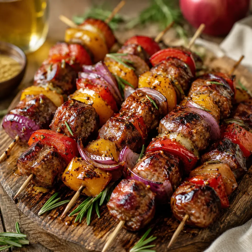 pearsons hard cider sausage skewers recipe